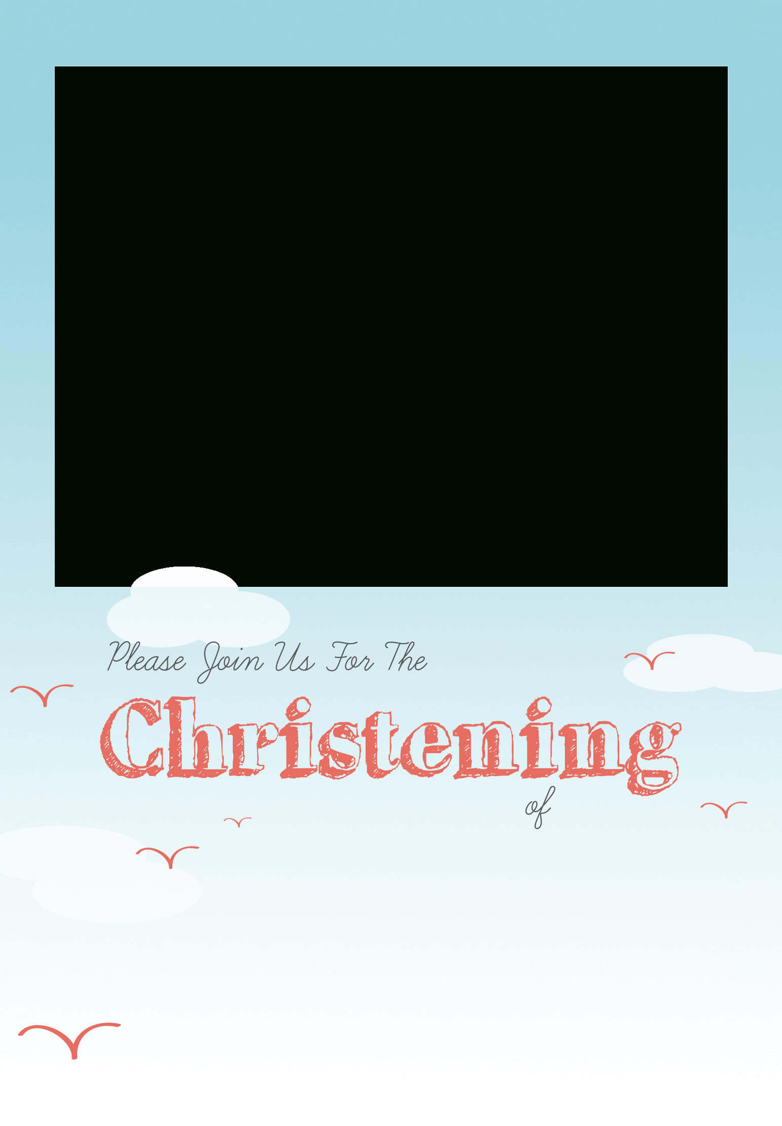 All Smiles – Baptism & Christening Invitation Template (Free Within Blank Christening Invitation Templates