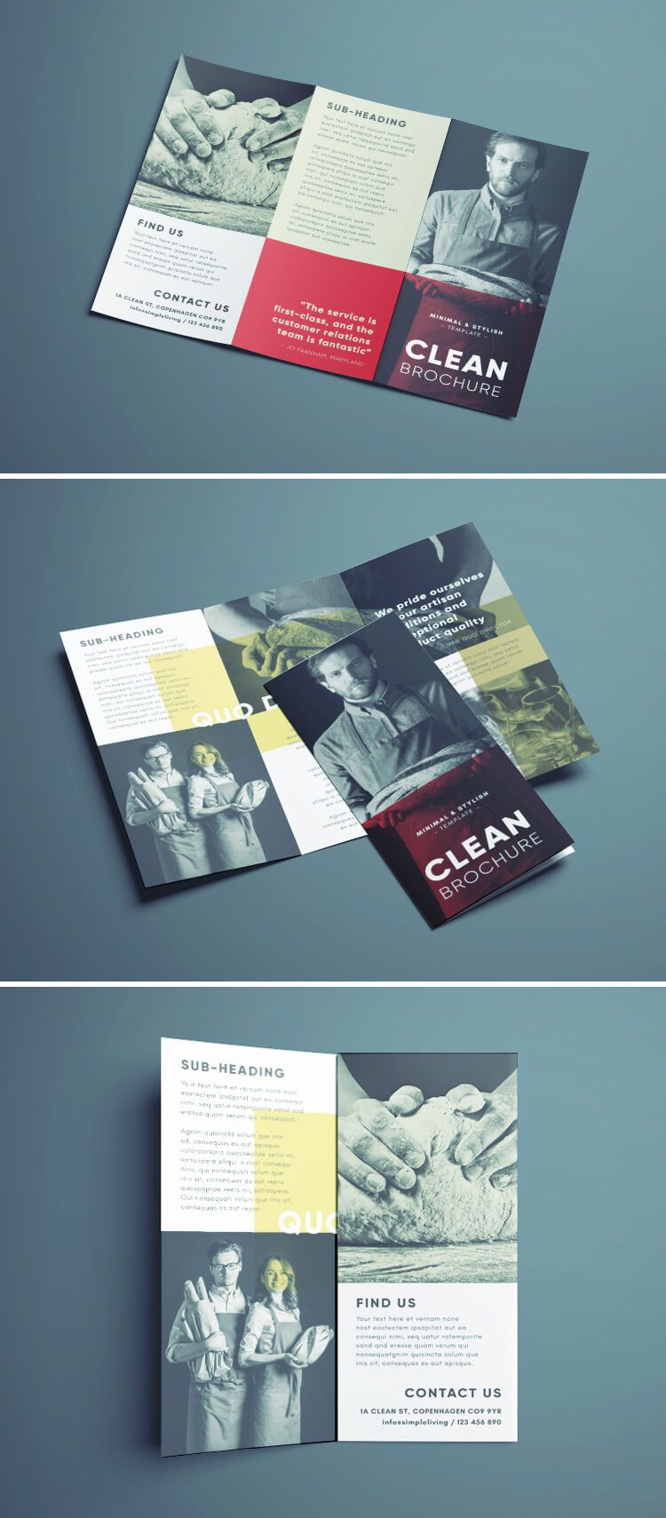 Amazing Clean Trifold Brochure Template | Brochure Templates With Cleaning Brochure Templates Free
