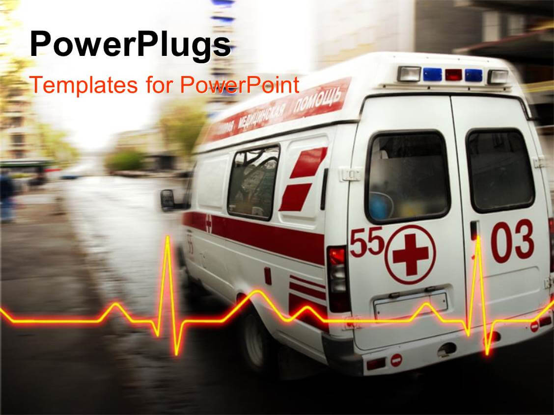 Ambulance Powerpoint Templates W/ Ambulance Themed Backgrounds Regarding Ambulance Powerpoint Template