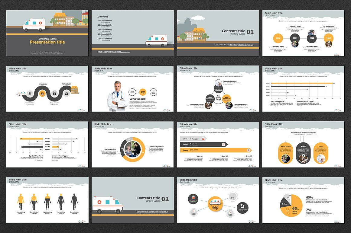 Ambulance Ppt #designed#slides#white#efficient | Motion Intended For Ambulance Powerpoint Template