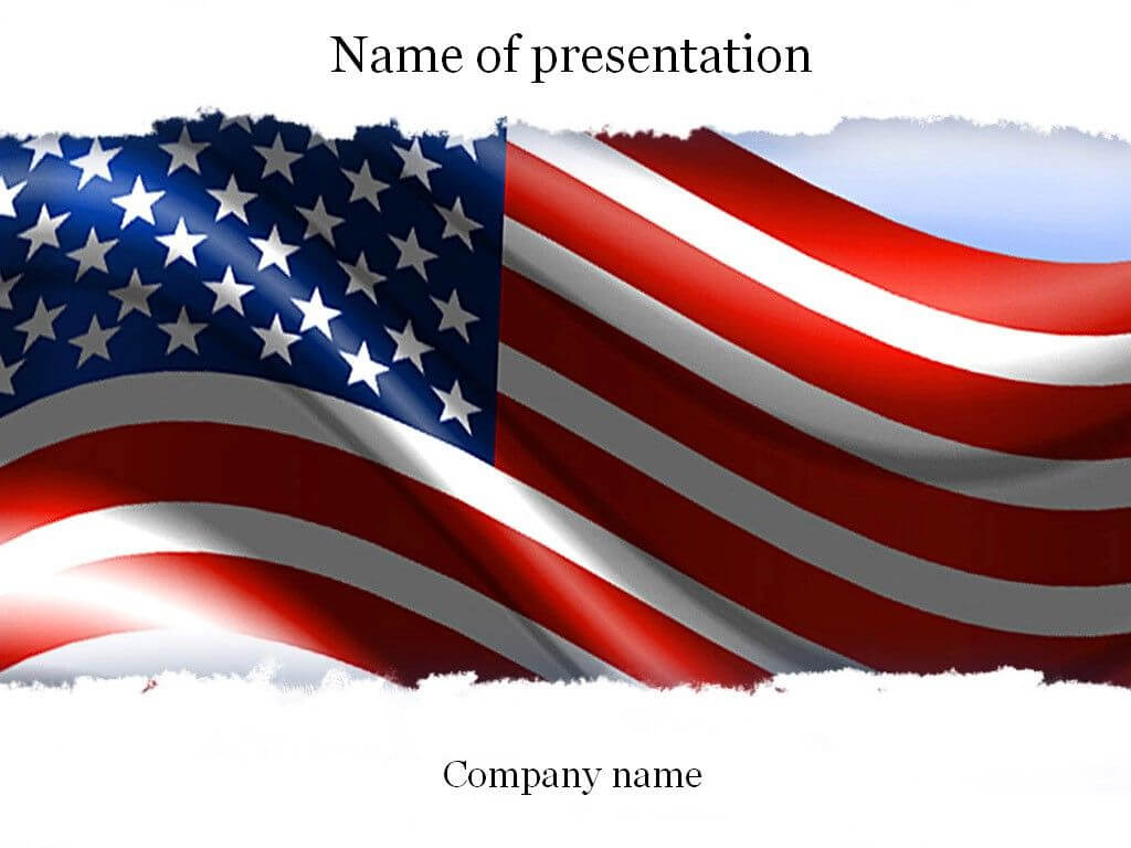 American Flag Powerpoint Template | Powerpoint Background With Regard To American Flag Powerpoint Template