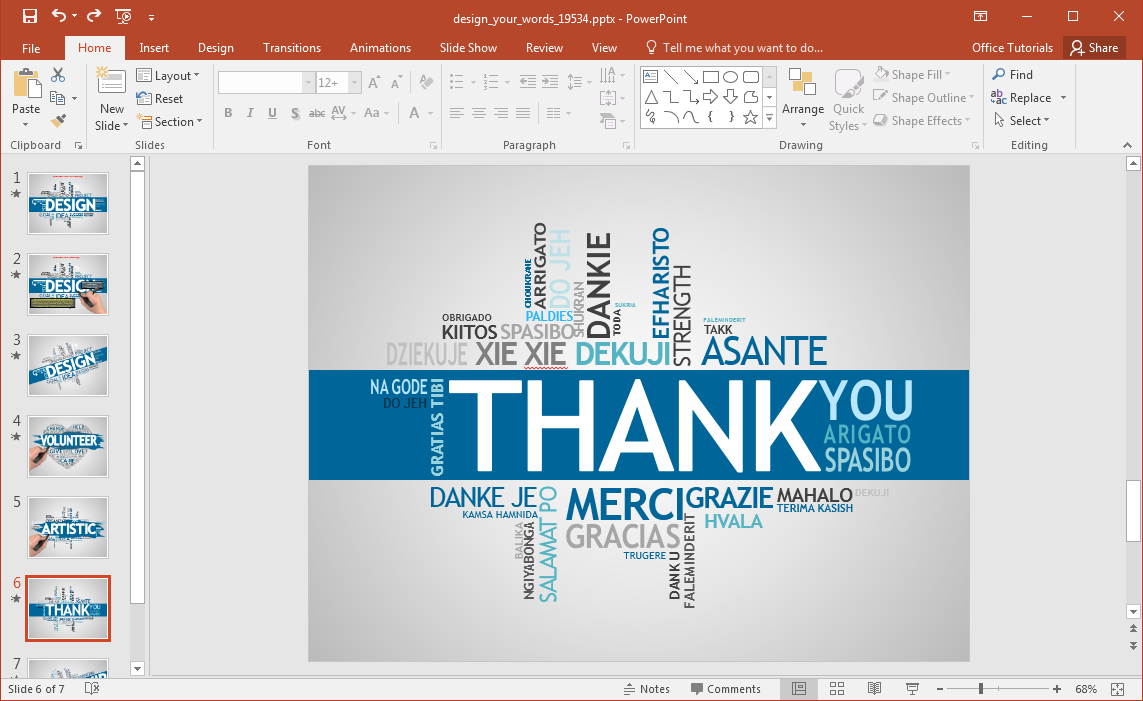 Animated Design Your Words Powerpoint Template Intended For How To Design A Powerpoint Template