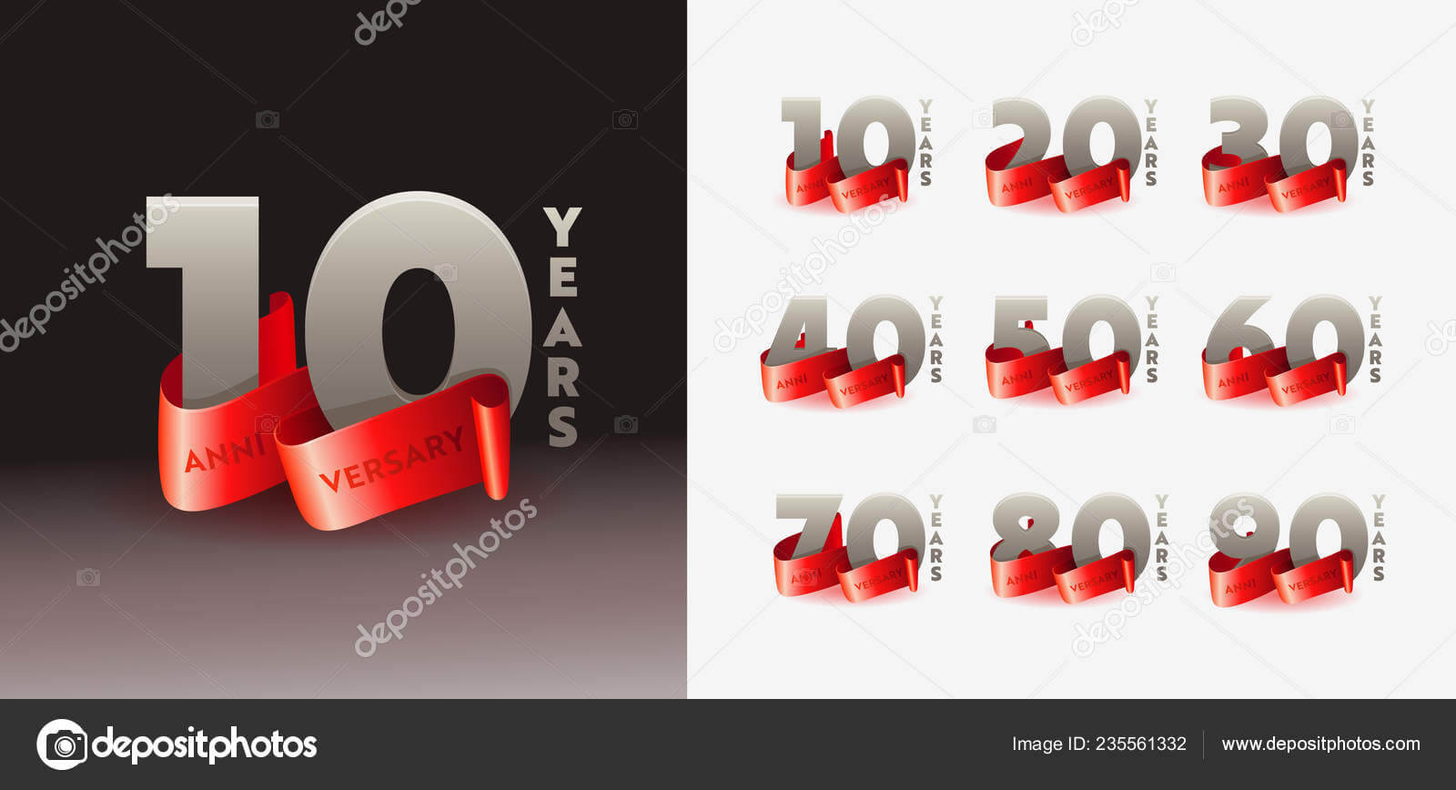 Anniversary Congratulation 3D Banner Template. Birthday Or With Regard To Congratulations Banner Template