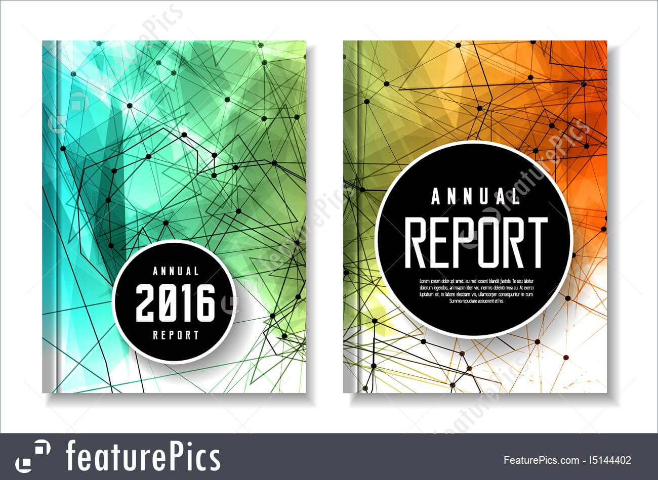 Annual Report Cover Template Illustration With Illustrator Report Templates