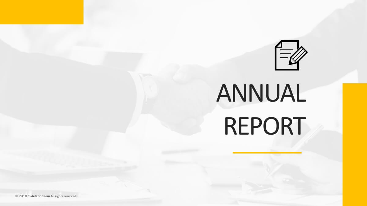 Annual Report Free Powerpoint Template Inside Annual Report Ppt Template