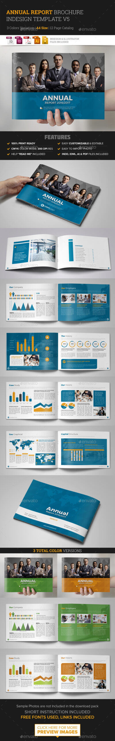 Annual Report Template Indesign Graphics, Designs & Templates Pertaining To Free Annual Report Template Indesign