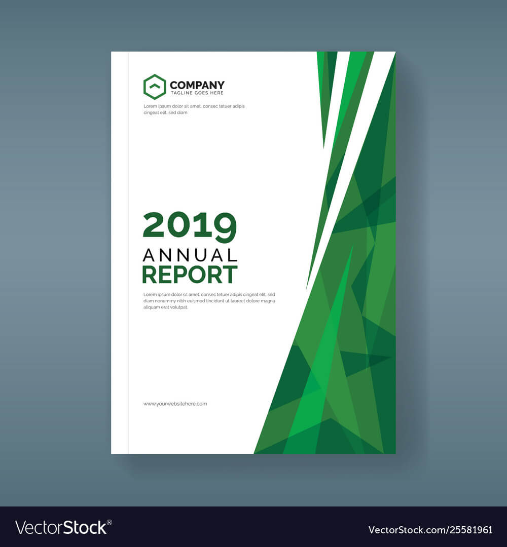 Annual Report Template With Abstract Green Throughout Illustrator Report Templates