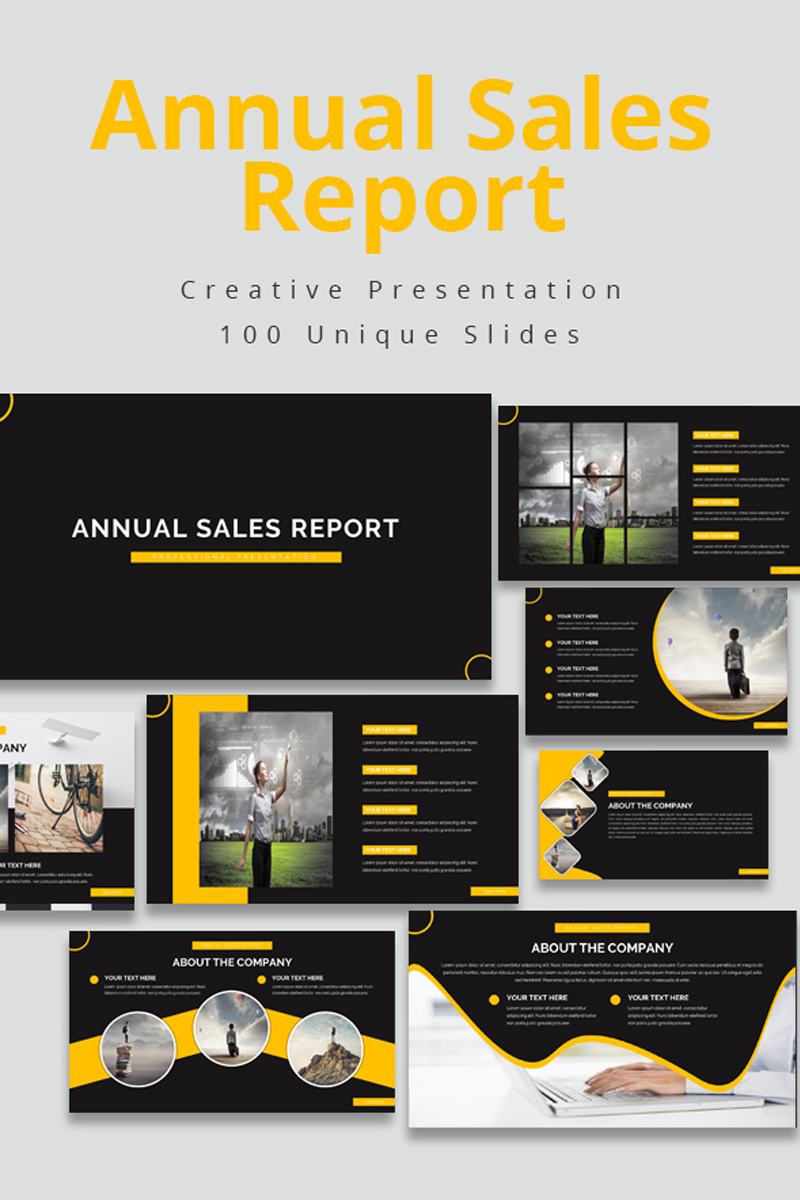 Annual Sales Report Powerpoint Template For Sales Report Template Powerpoint