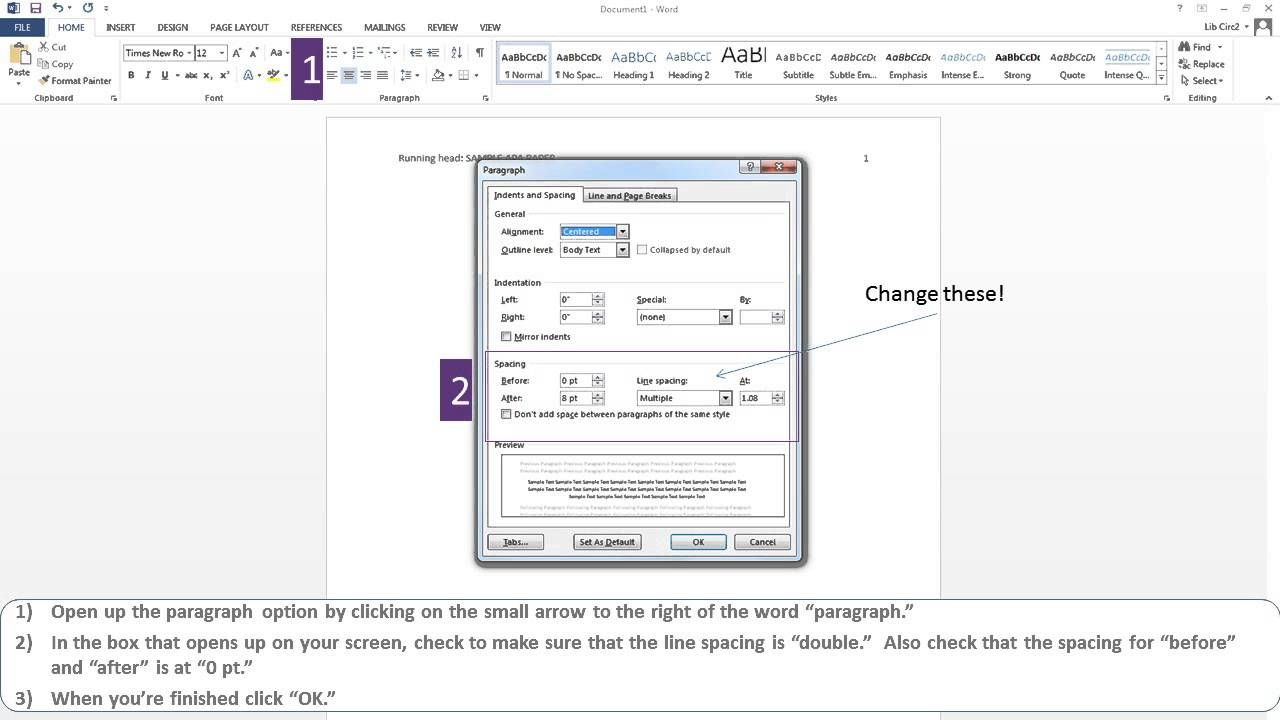 Apa Paper Microsoft Word 2013 | Apa Template, Apa Format For How To Create A Template In Word 2013