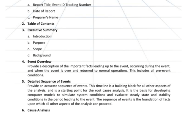 Appendix B - Event Analysis Report Template with Reliability Report Template