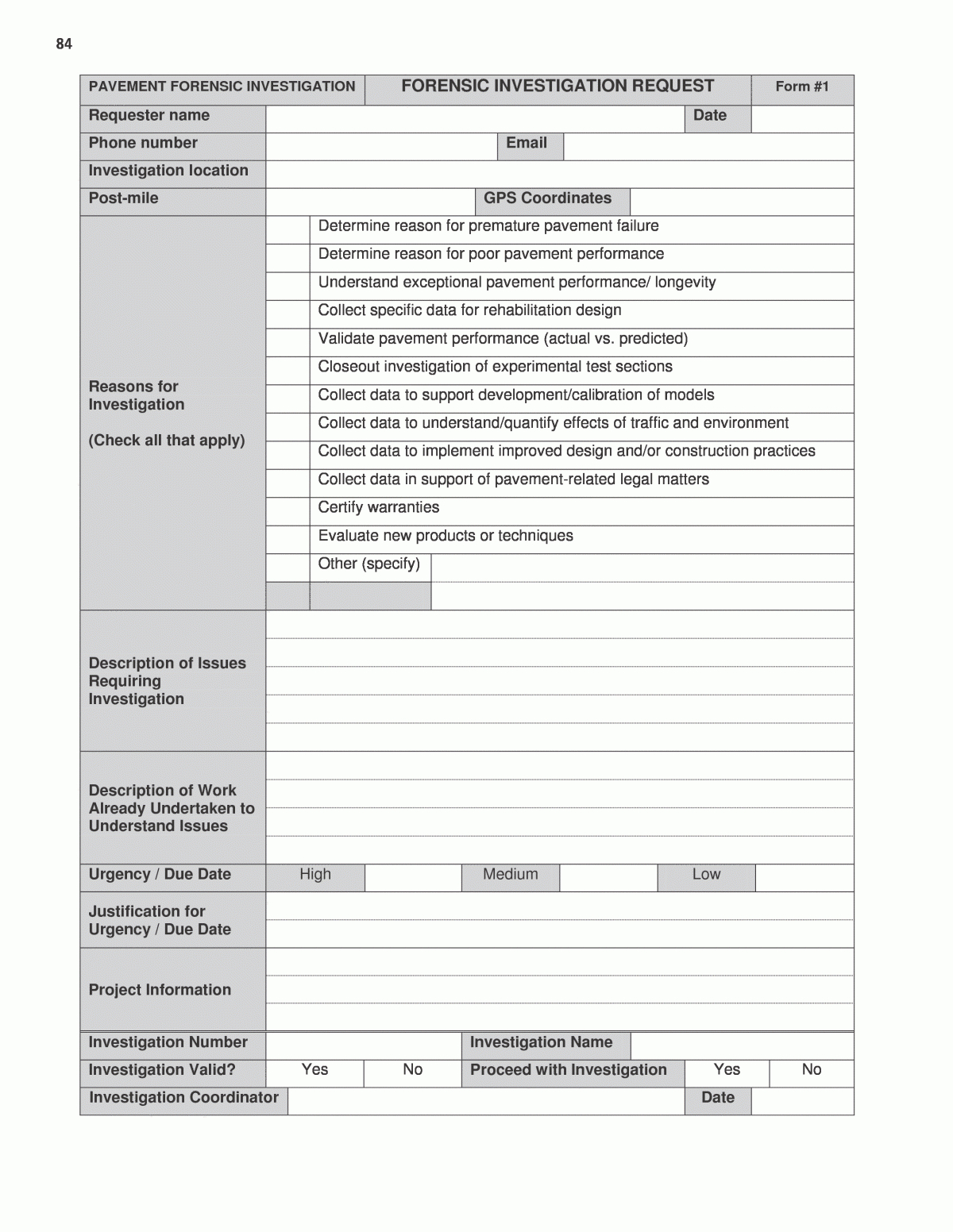 Appendix C – Example Forms | Guide For Conducting Forensic With Forensic Report Template