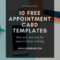 Appointment Card Template: 10 Free Resources For Small for Medical Appointment Card Template Free
