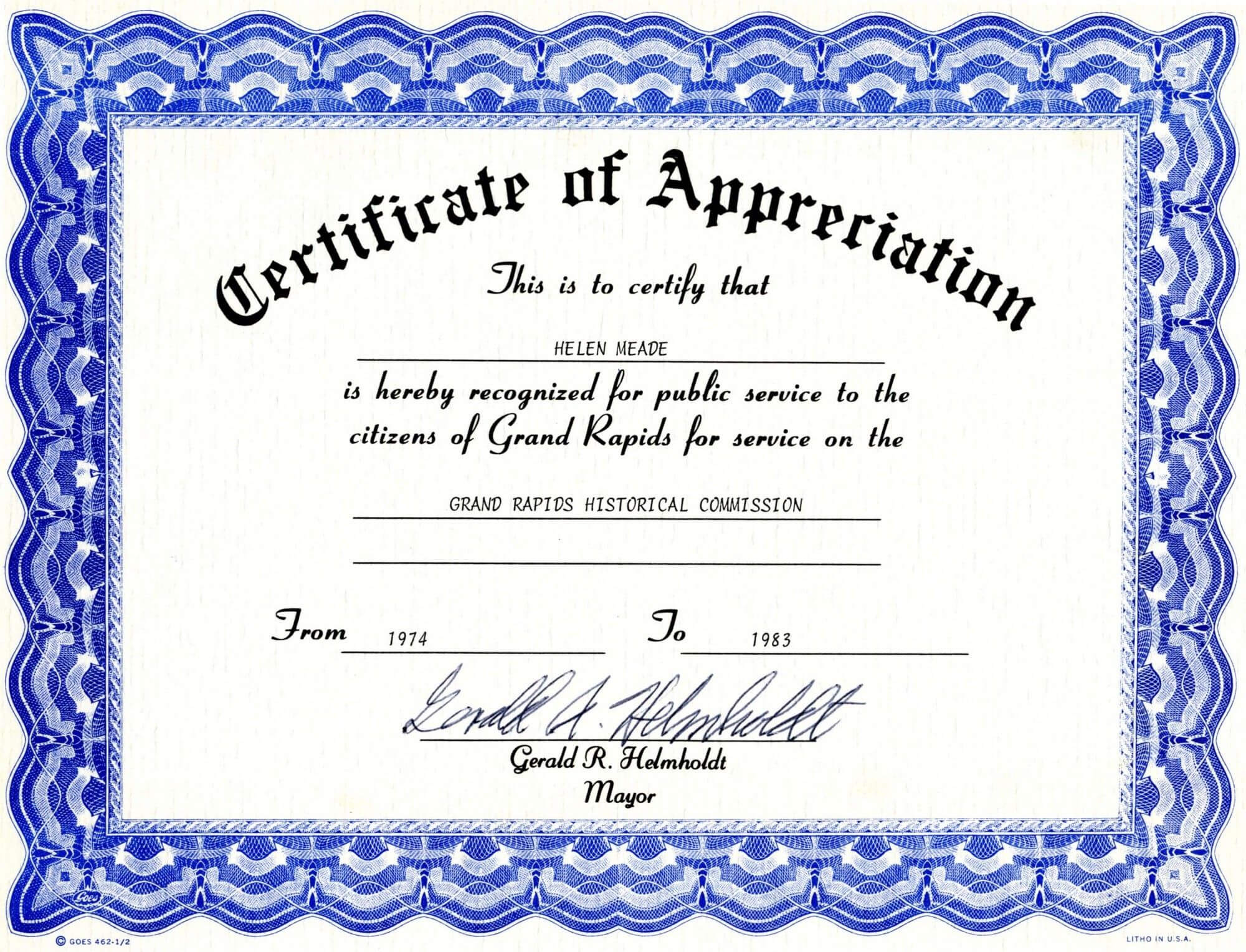 Appreciation Certificate Templates Free Download Intended For Blank Certificate Templates Free Download