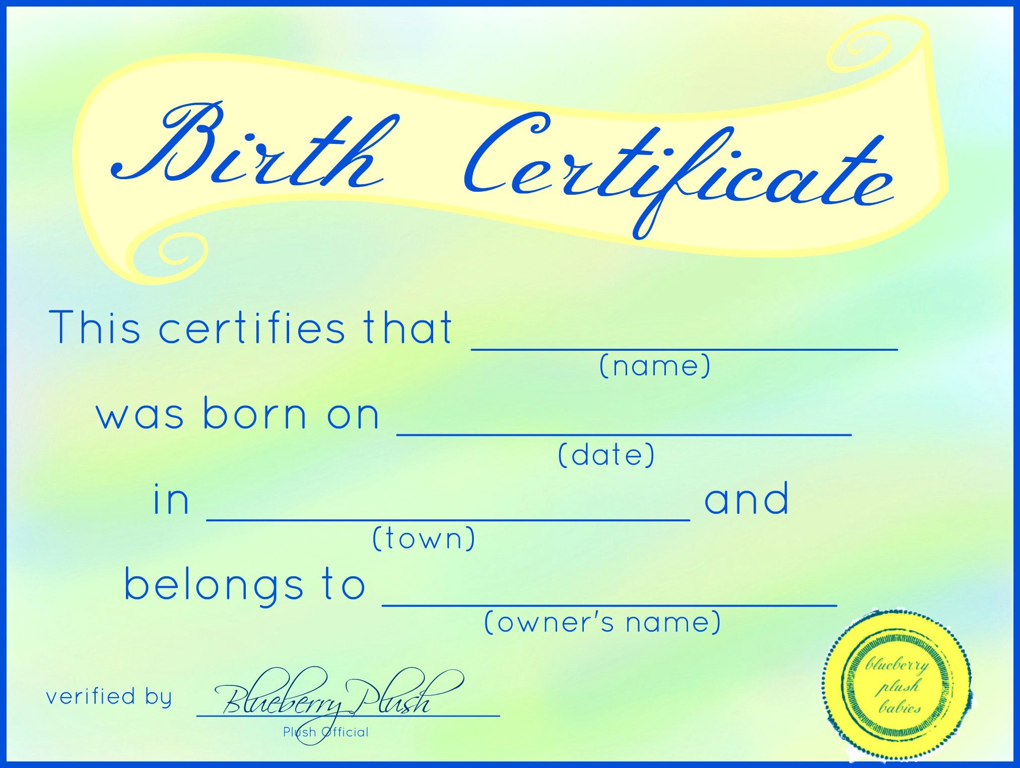 Are You Looking For Marriage Or Real Birth Certificates For Baby Doll Birth Certificate Template