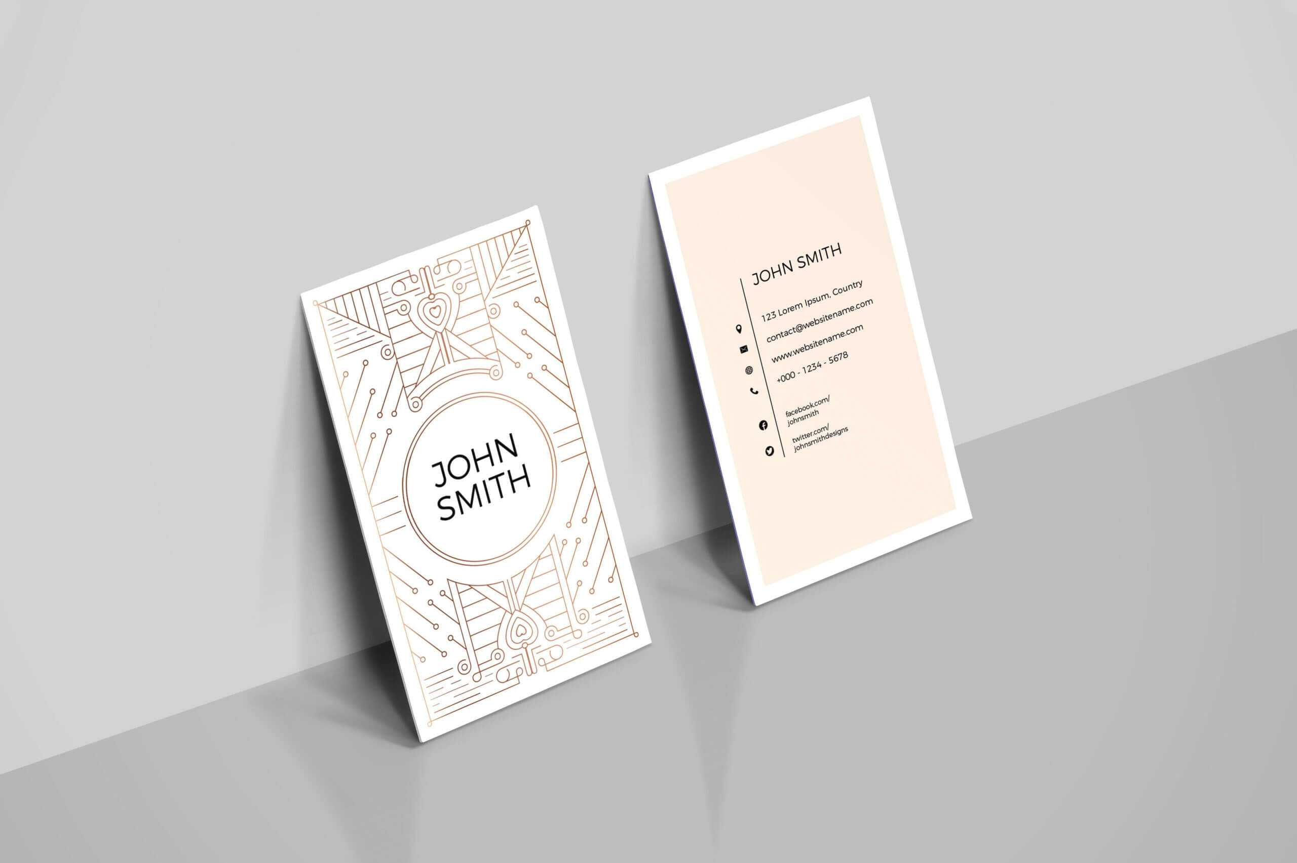 Art Deco Business Card Template #size#inches#files#front Intended For Business Card Template Size Photoshop