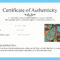 Artwork Authenticity Certificate Template In 2020 Within Certificate Of Authenticity Photography Template