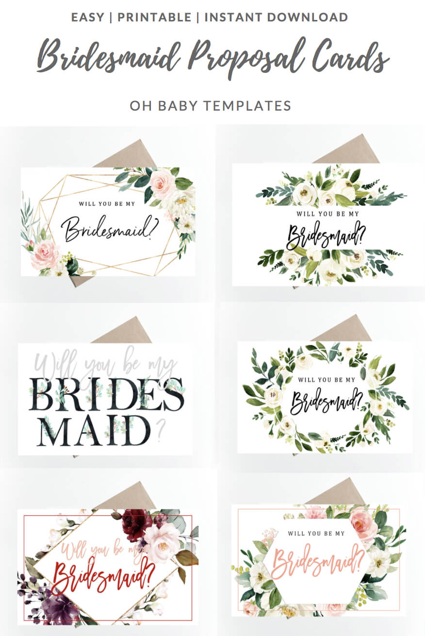 Ask Bridesmaid… | Be My Bridesmaid Cards, Asking Bridesmaids Inside Will You Be My Bridesmaid Card Template