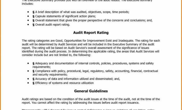 Audit Certificate Template Information System Audit Report intended for Internal Control Audit Report Template