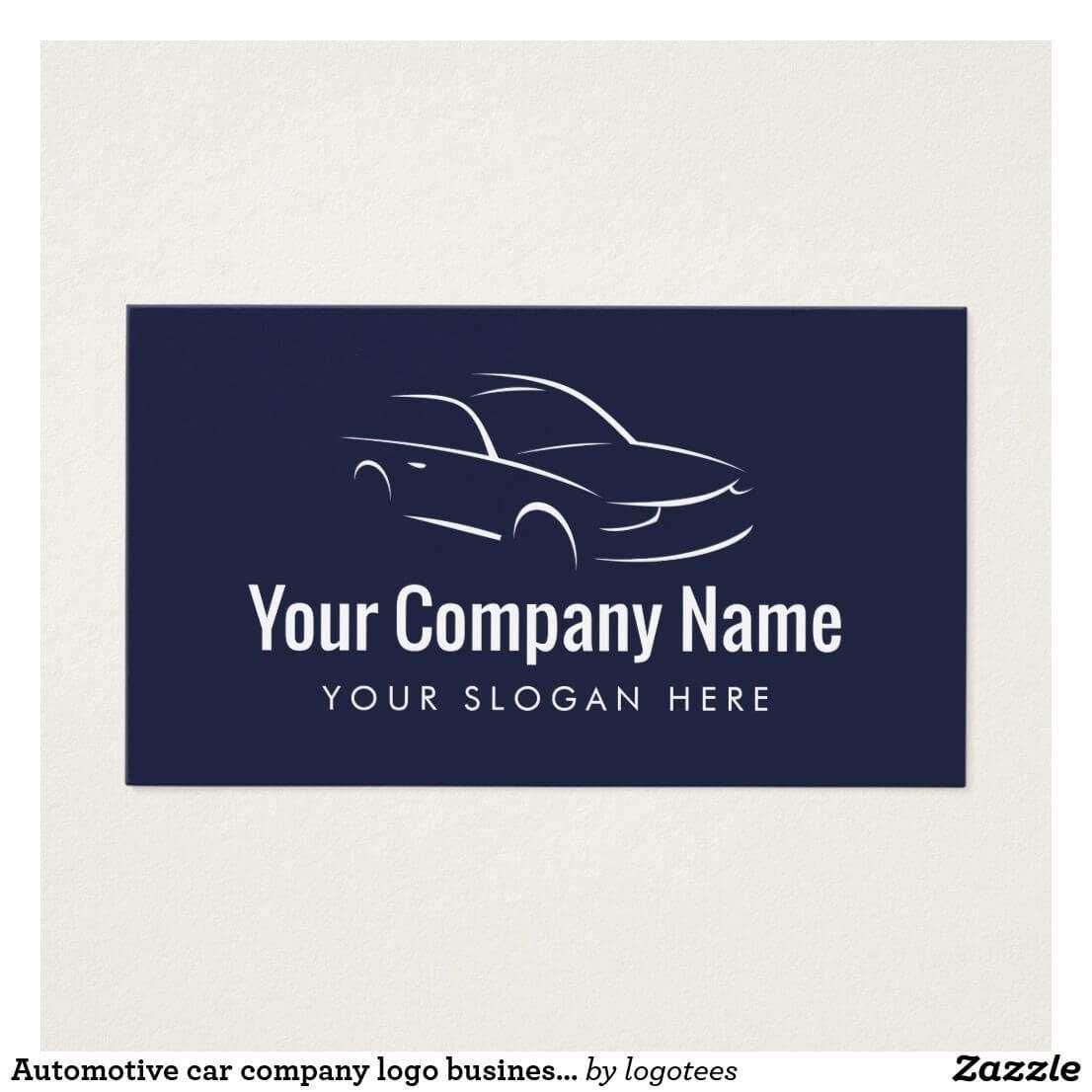 Automotive Car Company Logo Business Card Template | Zazzle Pertaining To Automotive Business Card Templates