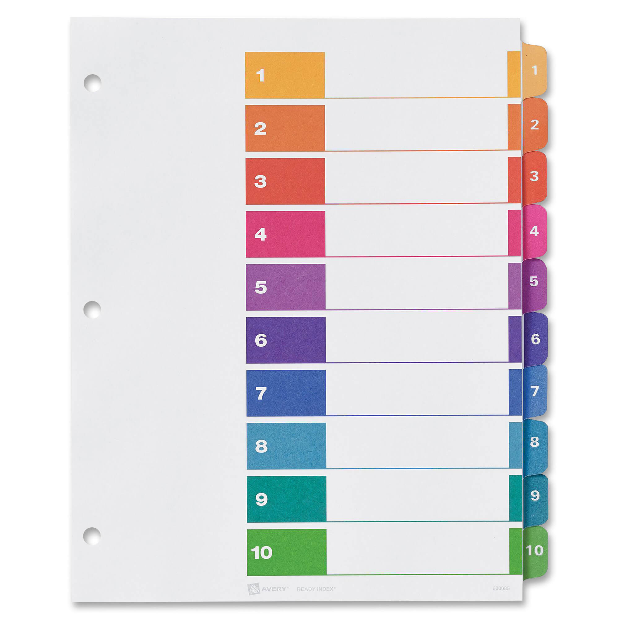 Avery Index Tabs Template Inspirational Avery Ready Index Inside 8 Tab Divider Template Word
