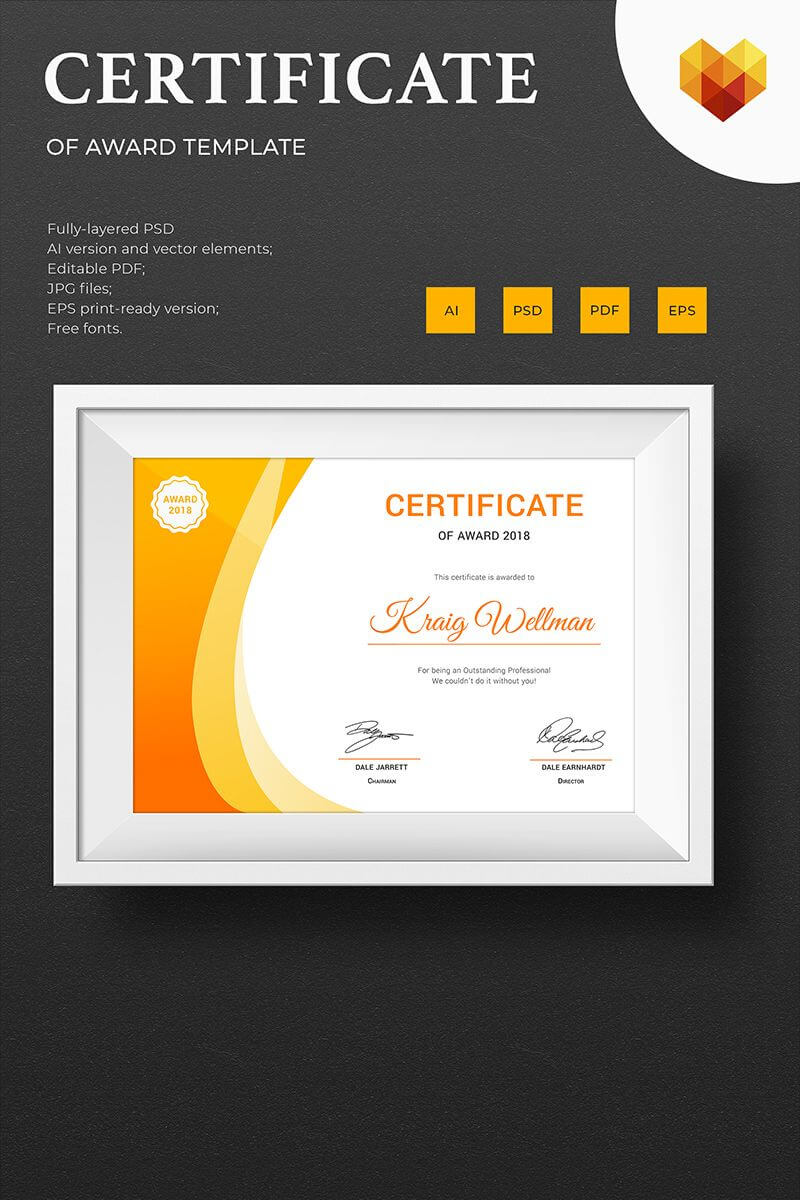 Award Certificate Template #73891 | Certificate Templates Throughout Small Certificate Template