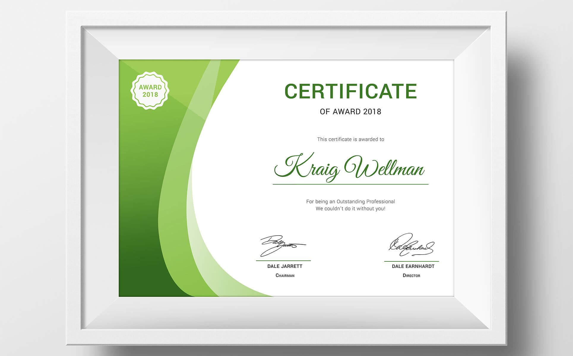 Award Certificate Template #73891 | Certificate Templates Within Small Certificate Template