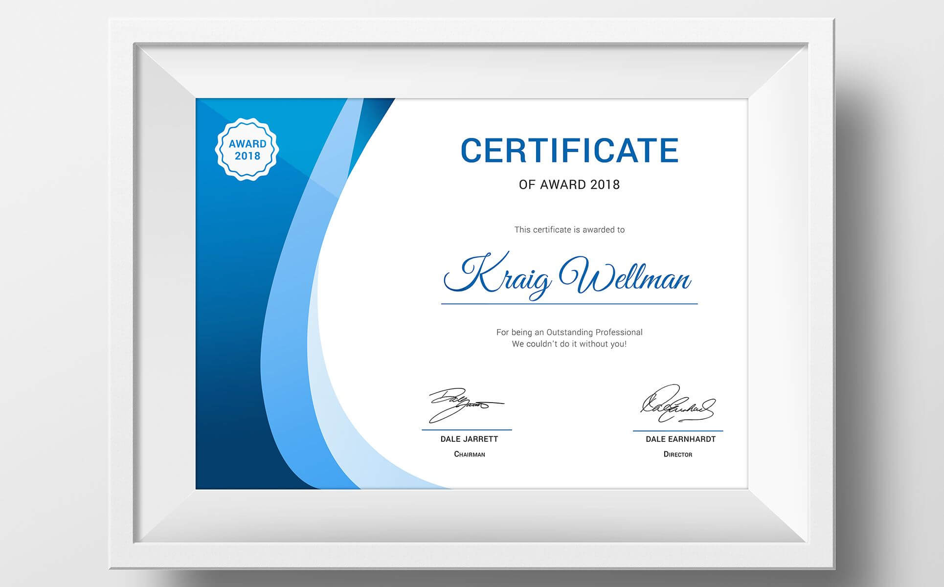Award Certificate Template #73891 | Design Illustration Art Within Small Certificate Template