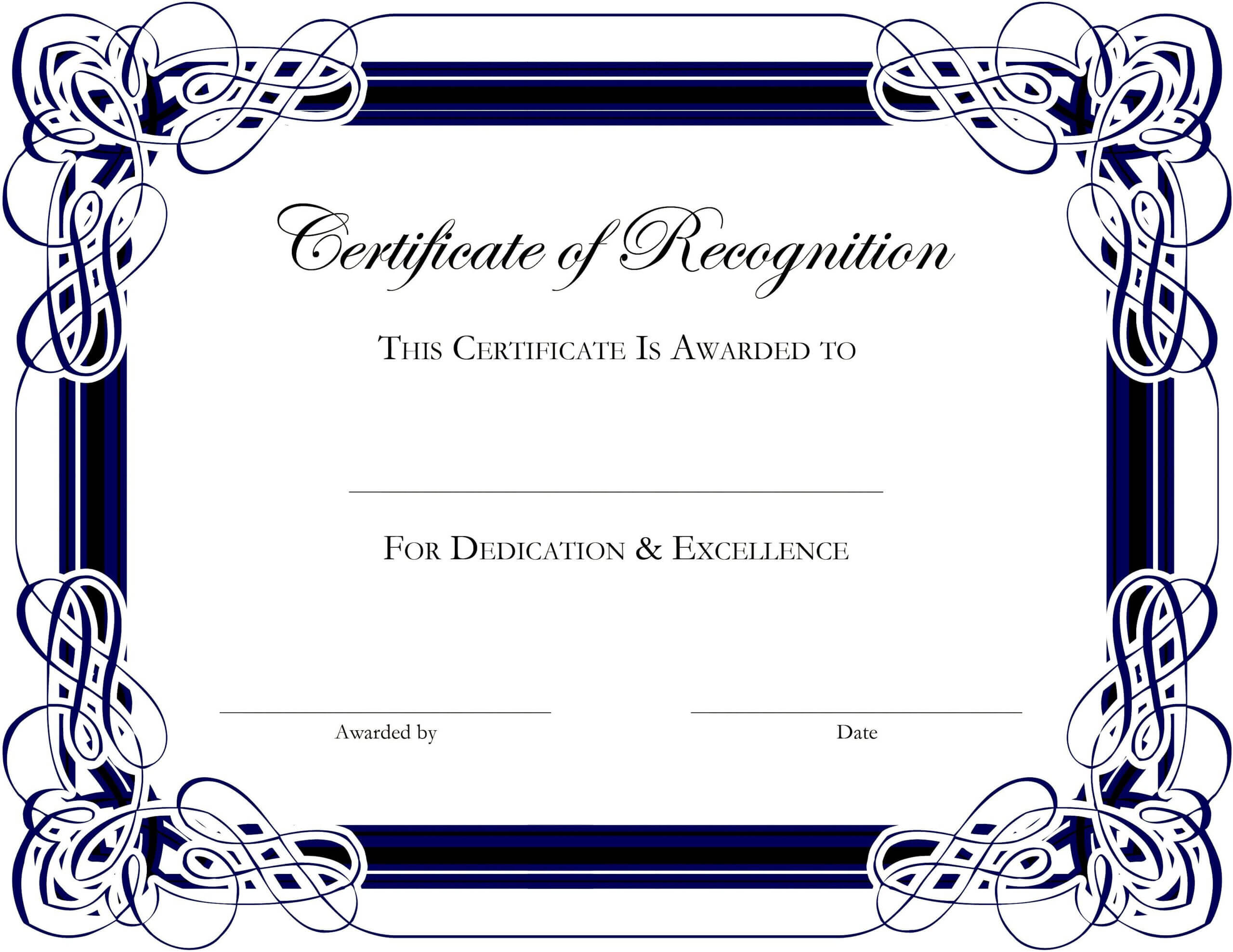 Award Templates For Microsoft Publisher | Besttemplate123 Throughout Certificate Of Excellence Template Word