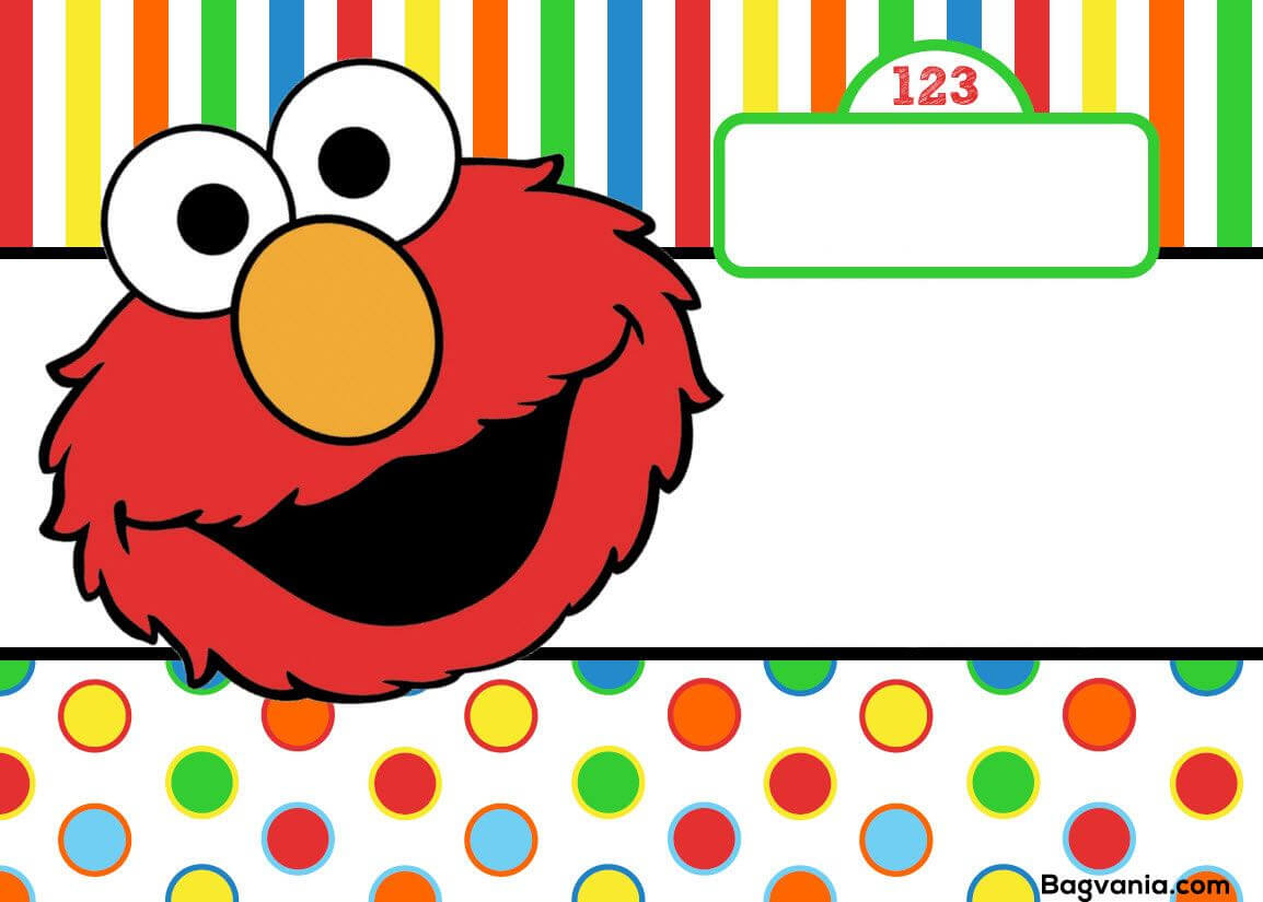 Awesome Free Printable Elmo Birthday Invitations In 2020 For Elmo Birthday Card Template