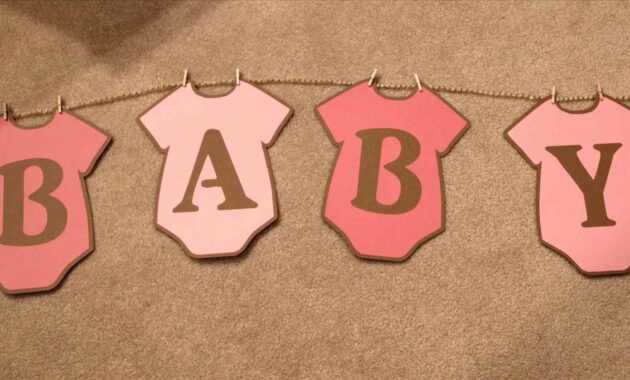 Baby Shower Banner Free Printable. Whole Alphabet Banner for Diy Baby Shower Banner Template