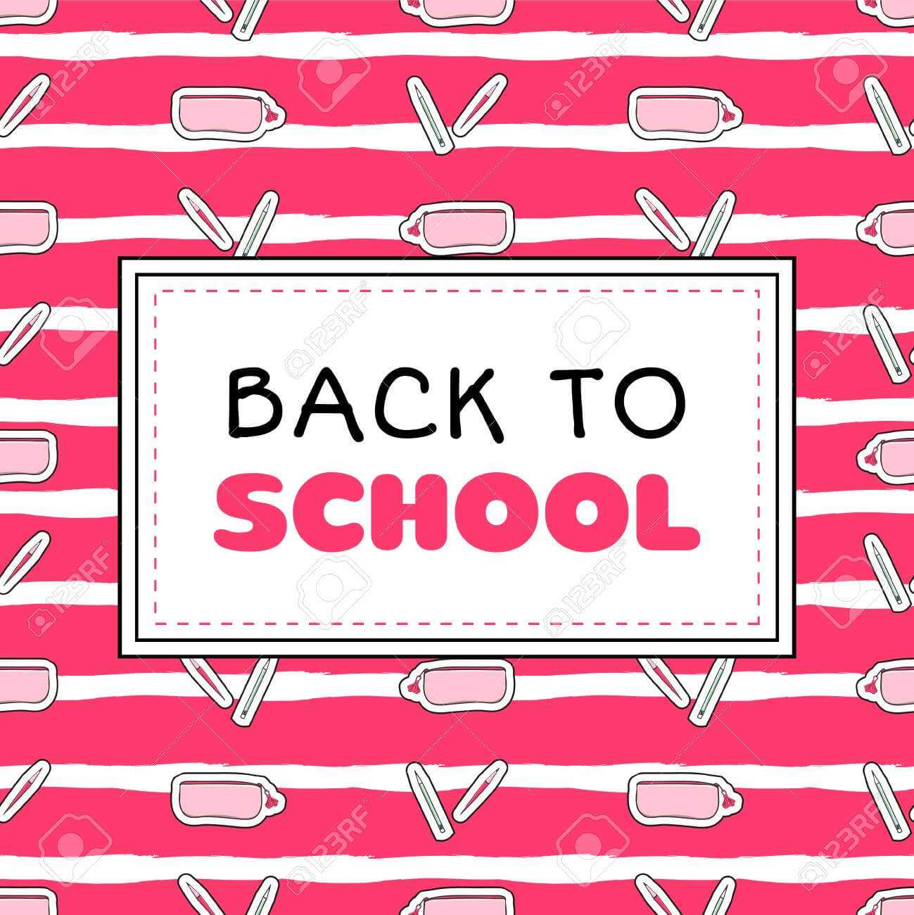 Back To School Banner Template Vector. Background For Sale Shopping,.. In College Banner Template