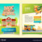 Back To School Brochure Cartoon Template With School Brochure Design Templates