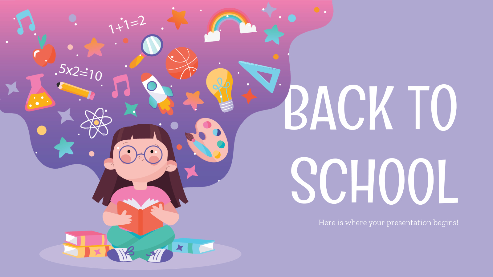 Back To School Social Media - Free Presentation Template For With Back To School Powerpoint Template