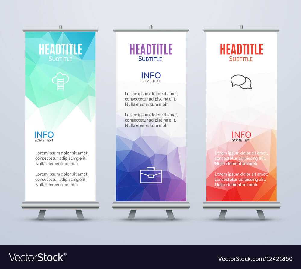 Banner Stand Design Template With Abstract Inside Banner Stand Design Templates