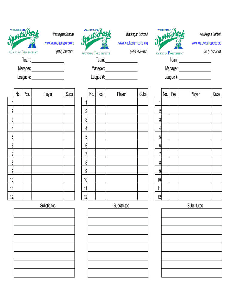 Baseball Lineup Sheets – Ironi.celikdemirsan For Free Baseball Lineup Card Template