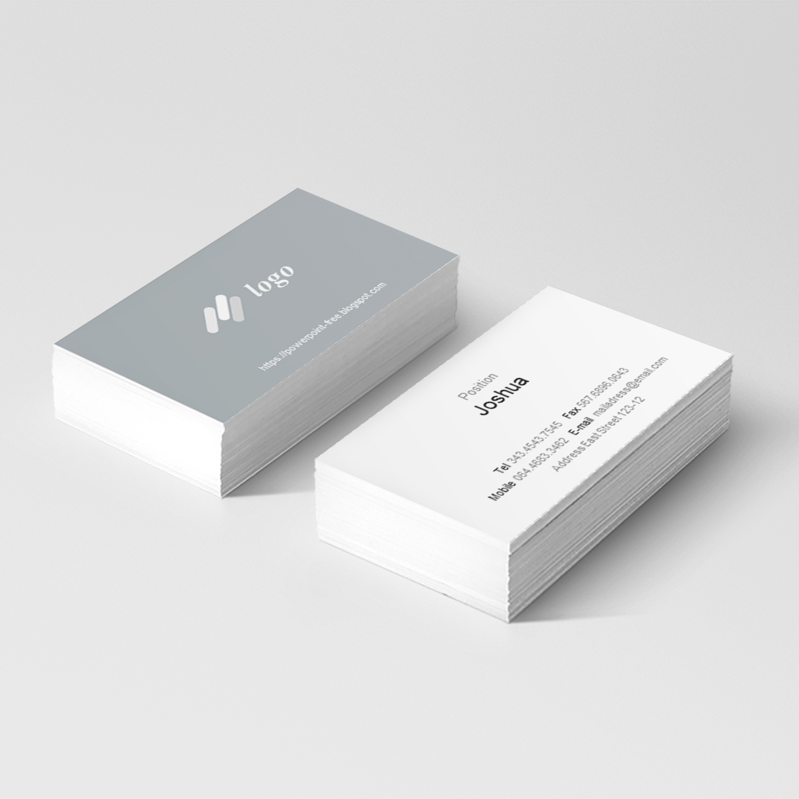 Basic Business Card Powerpoint Templates - Powerpoint Free With Regard To Business Card Template Powerpoint Free