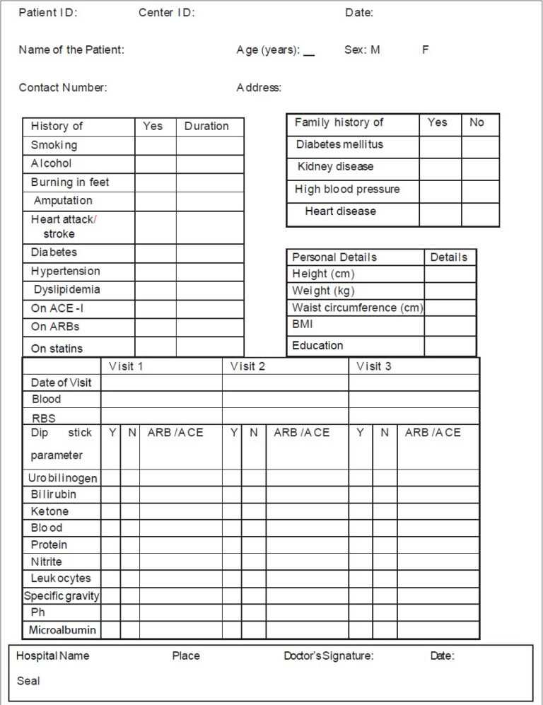 Case Report Form Template