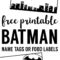 Batman Name Tags Free Printable | Batman Birthday, Birthday Throughout Batman Birthday Card Template