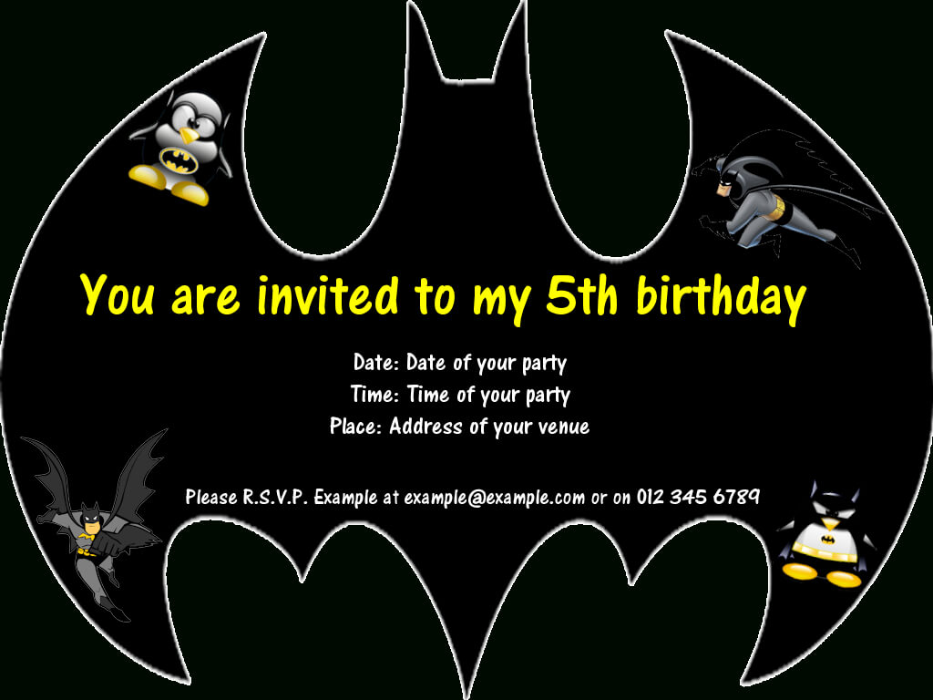 Batman Party Invitations … In 2020 | Batman Invitations For Batman Birthday Card Template