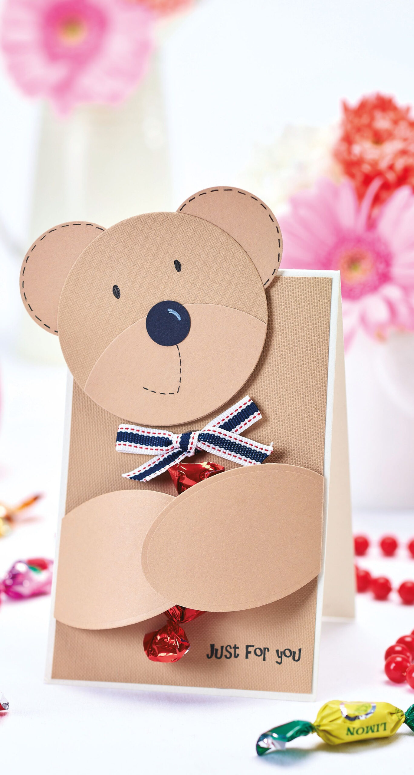 Bear Hugs! Craft This Adorable Teddy Card For Free In Three With Teddy Bear Pop Up Card Template Free
