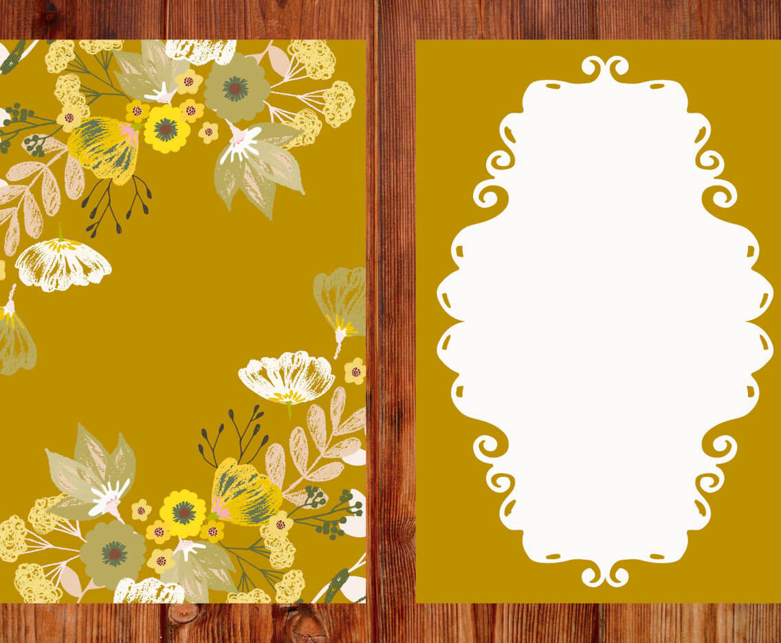 Beautiful Floral Vector Card Template Eps, Svg, Ai File Inside Free Svg Card Templates