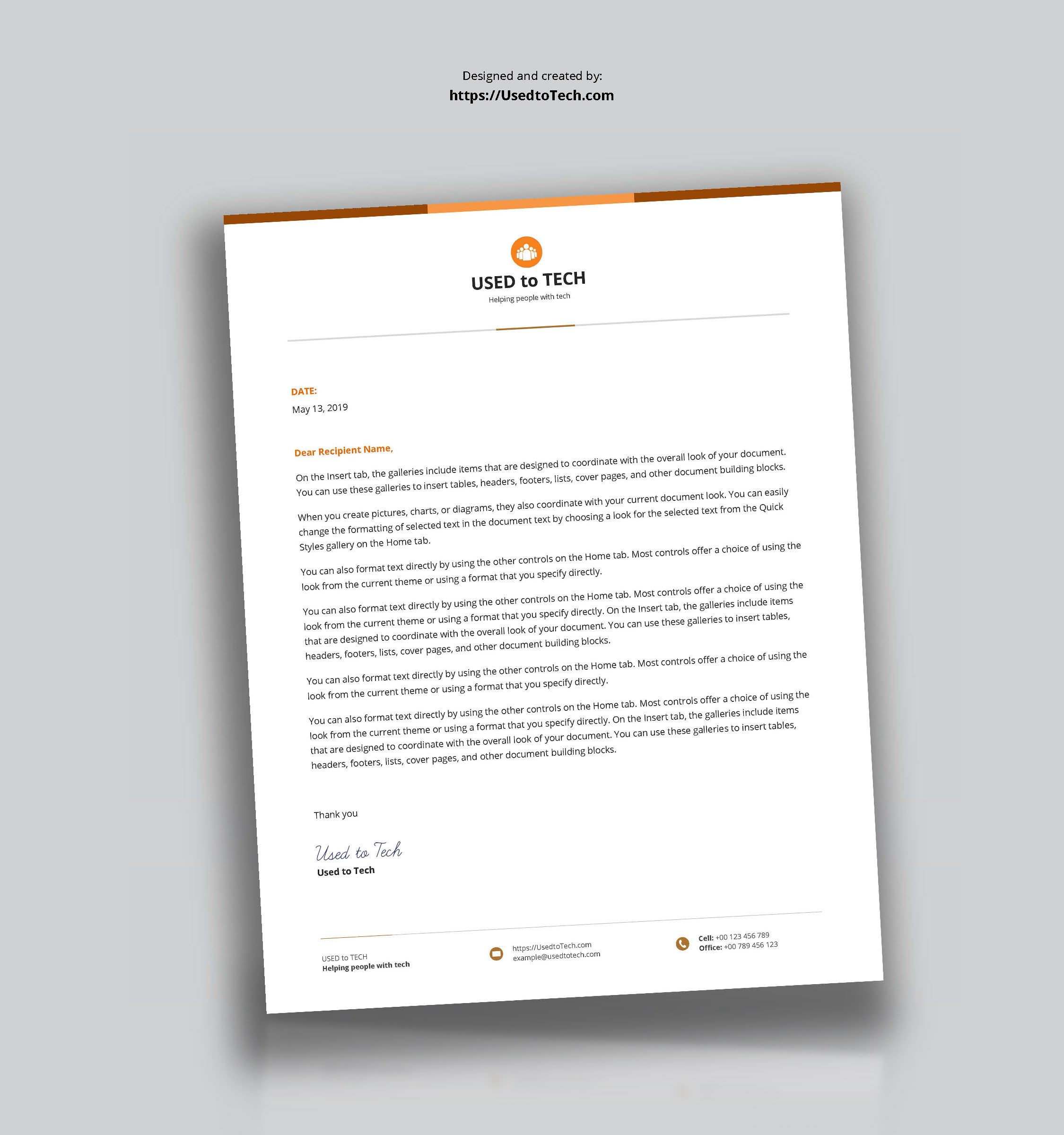 Best Letterhead Design In Microsoft Word – Used To Tech Intended For How To Create A Letterhead Template In Word