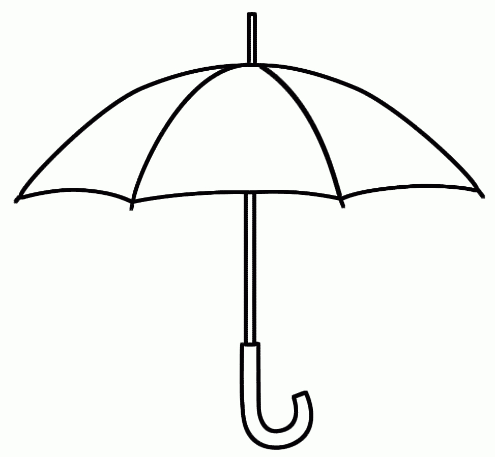 Big Activities Inkleurprente | Umbrella Coloring Page In Blank Umbrella Template
