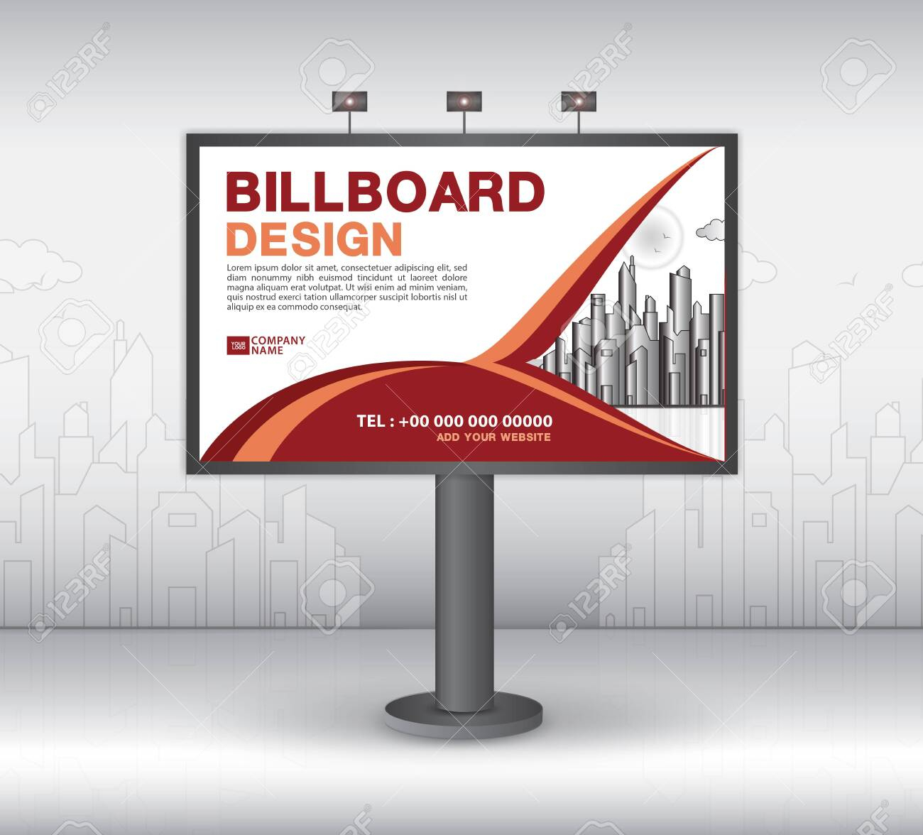 Billboard Banner Template Vector Design, Advertisement, Realistic.. Intended For Outdoor Banner Template