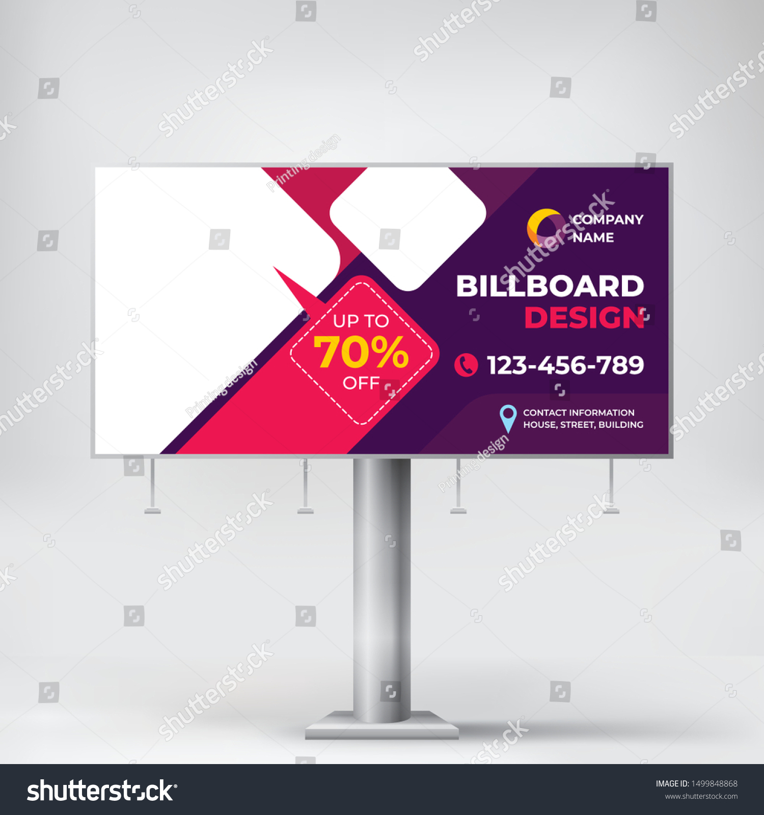 Billboard Creative Design Outdoor Advertising Banner Stock Inside Outdoor Banner Template
