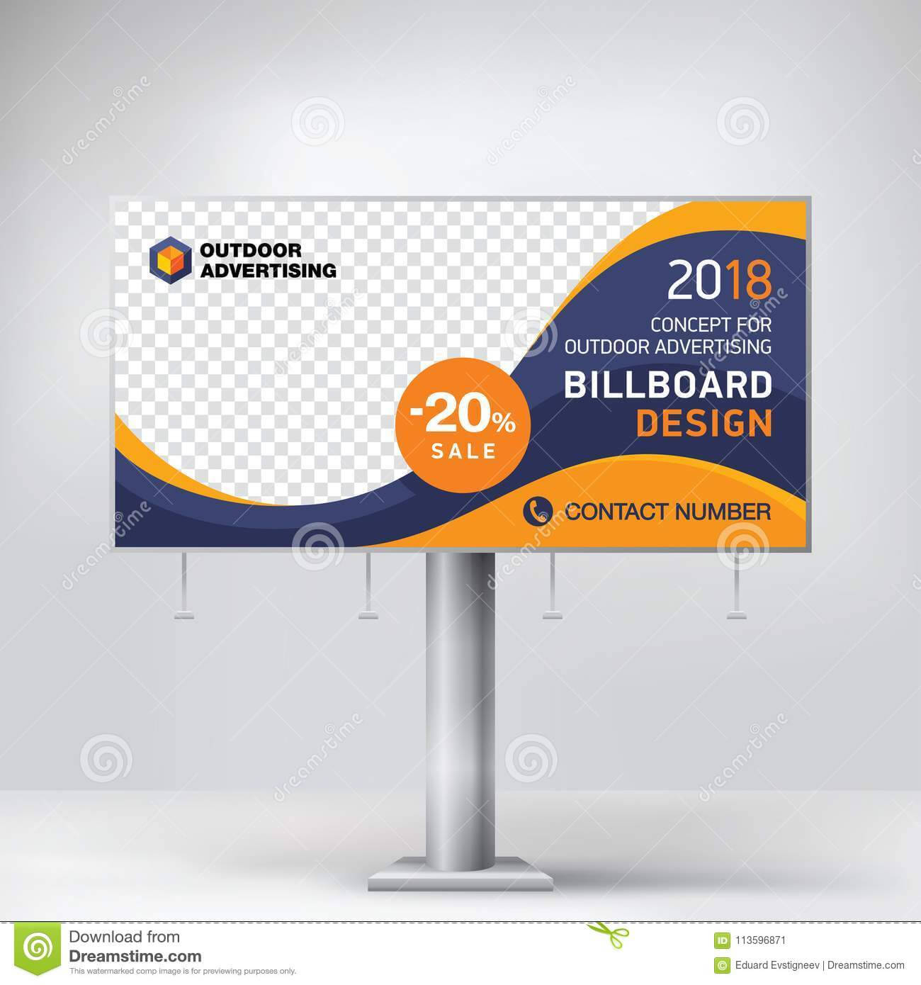 Billboard Design, Template Banner For Outdoor Advertising In Outdoor Banner Design Templates