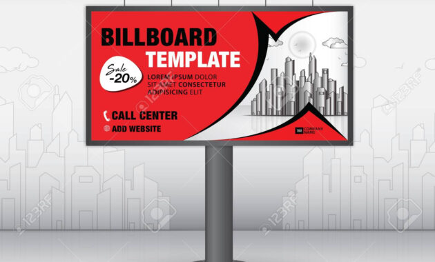 Billboard Design Vector, Banner Template, Advertisement, Realistic.. intended for Outdoor Banner Template