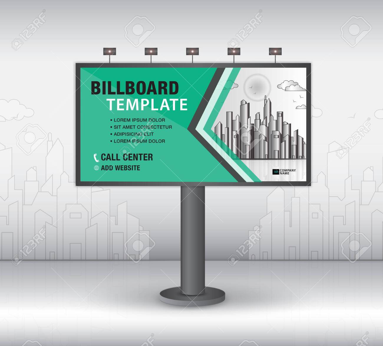 Billboard Design Vector, Banner Template, Advertisement, Realistic.. With Regard To Outdoor Banner Design Templates