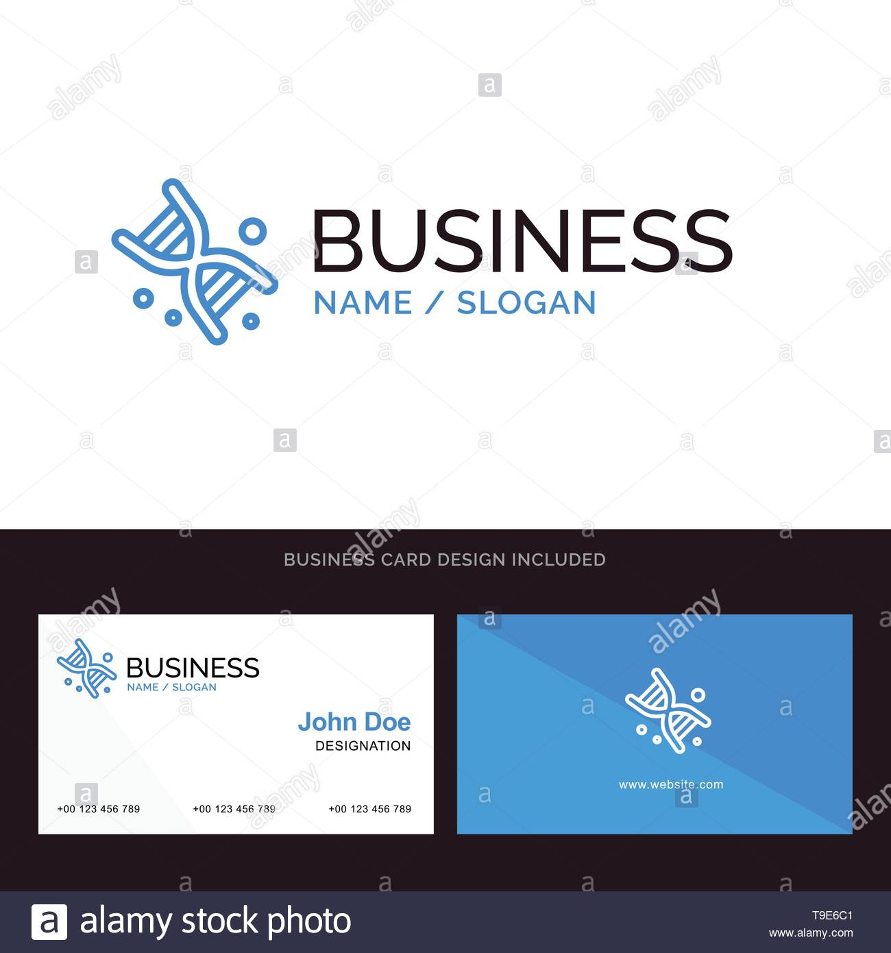 Bio, Dna, Genetics, Technology Blue Business Logo And Throughout Bio Card Template