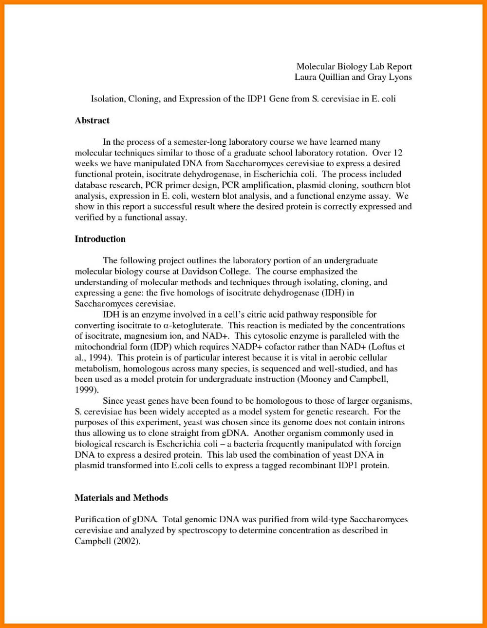 Biology Lab Report Template Why Is Biology Lab Report With Regard To Biology Lab Report Template